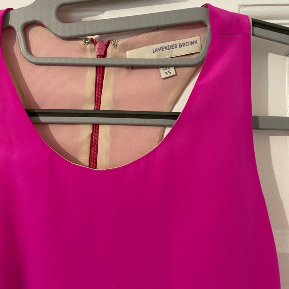 Fuchsia silk dress